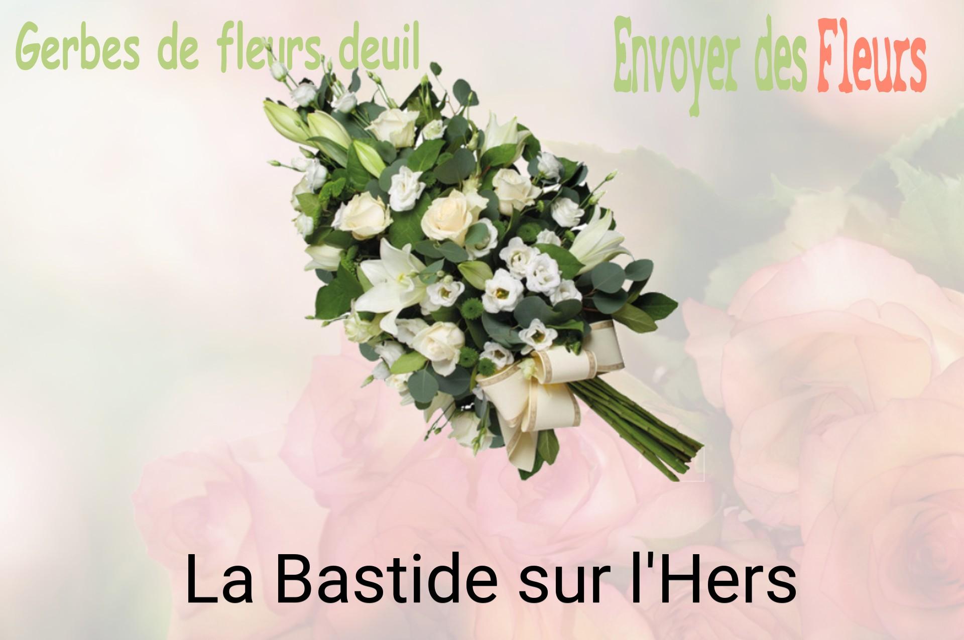 Gerbe de fleurs de deuil livrée à La Bastide-sur-l'Hers